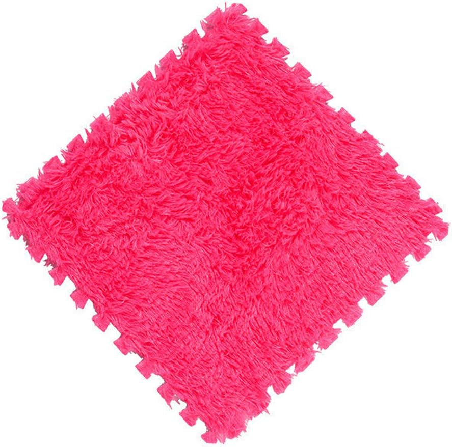 20 Pcs Plush Foam Floor Mat Square Carpet