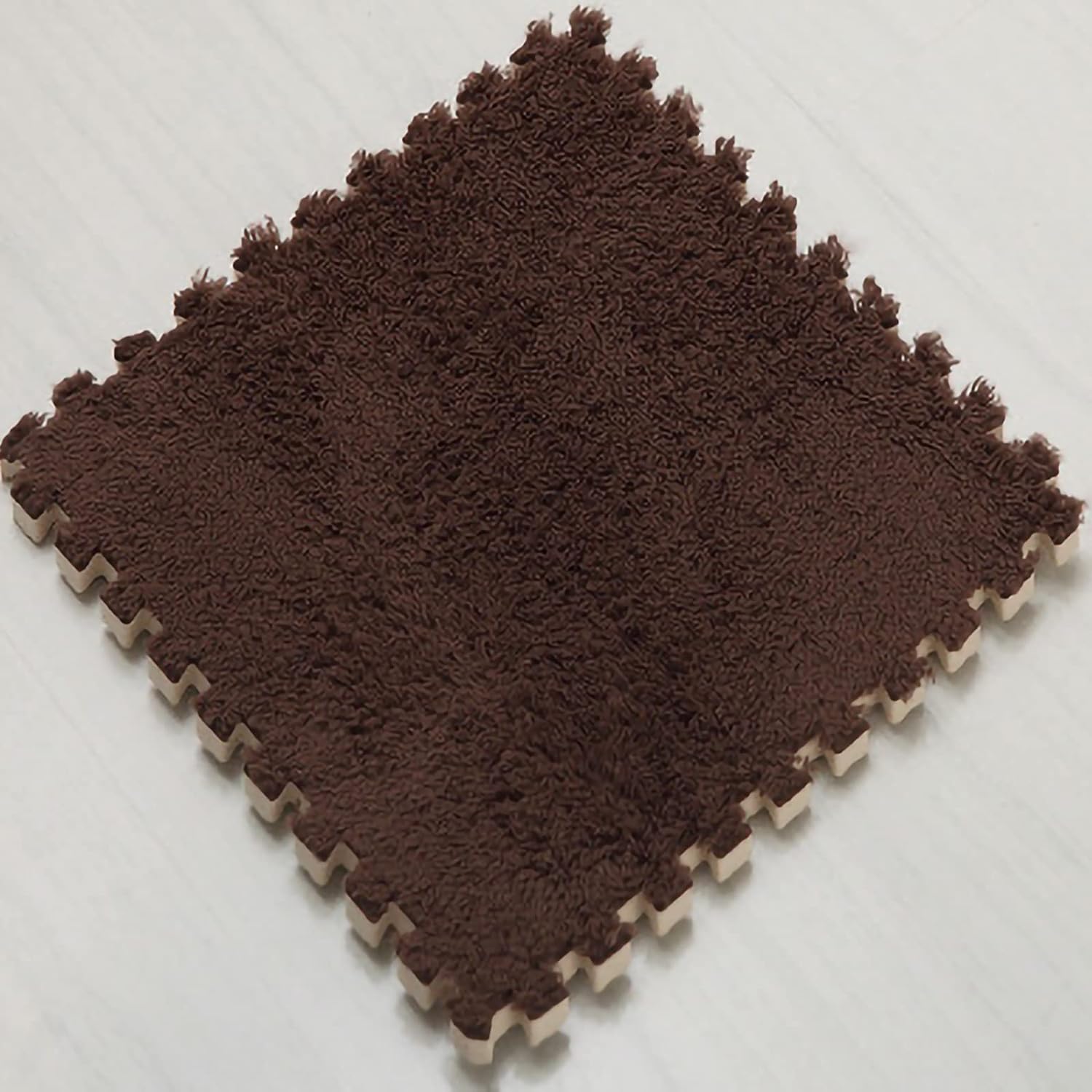 20 Pcs Plush Foam Floor Mat Square Carpet