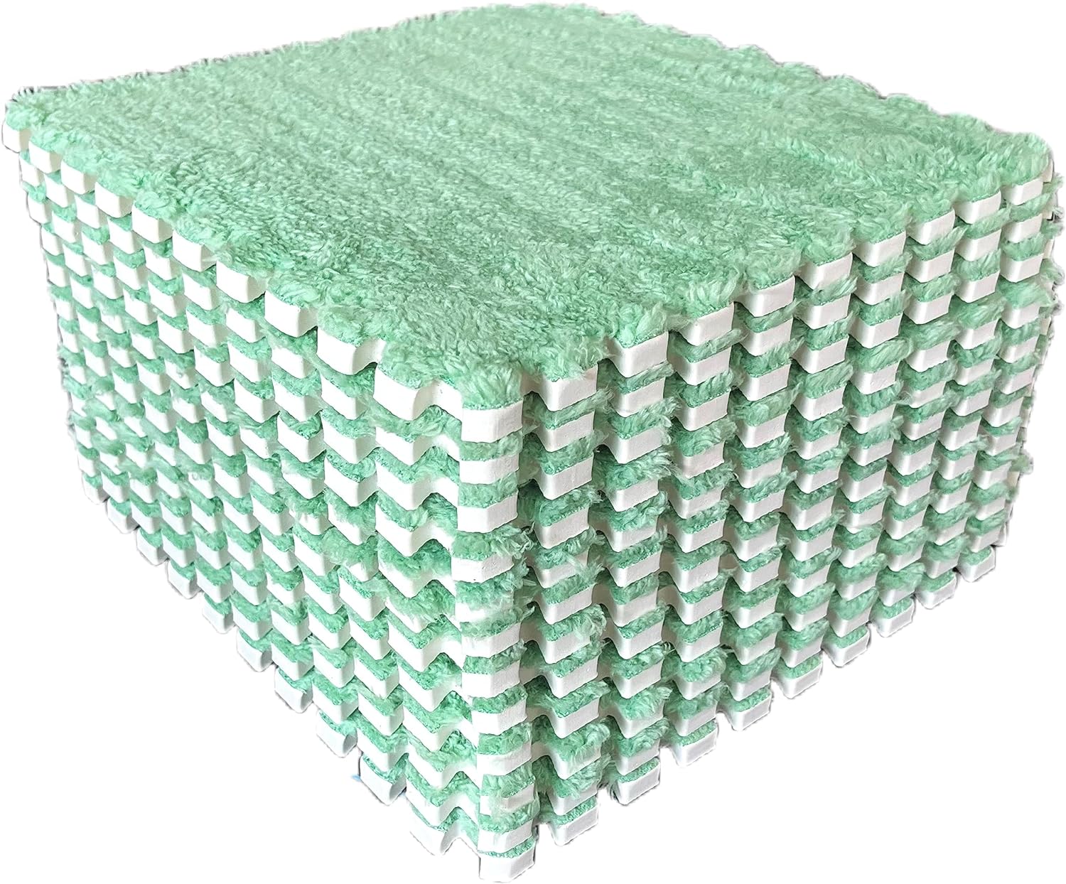 20 Pcs Plush Foam Floor Mat Square Carpet